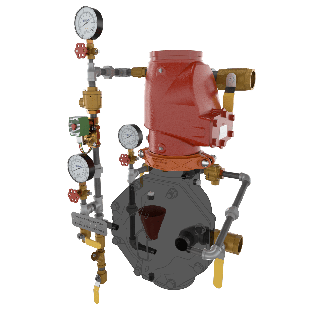 VXD PREACTION DOUBLE INTERLOCK ELE/PNEU RELEASE TRIMMED - Fire Protection Parts