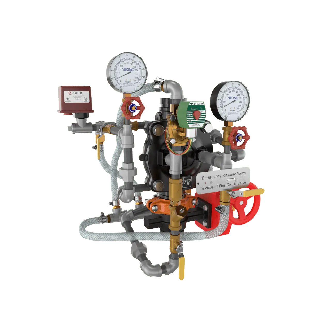 VXD PTR Deluge System With Electric Release Pre Trimmed Riser by Fire Protection Parts