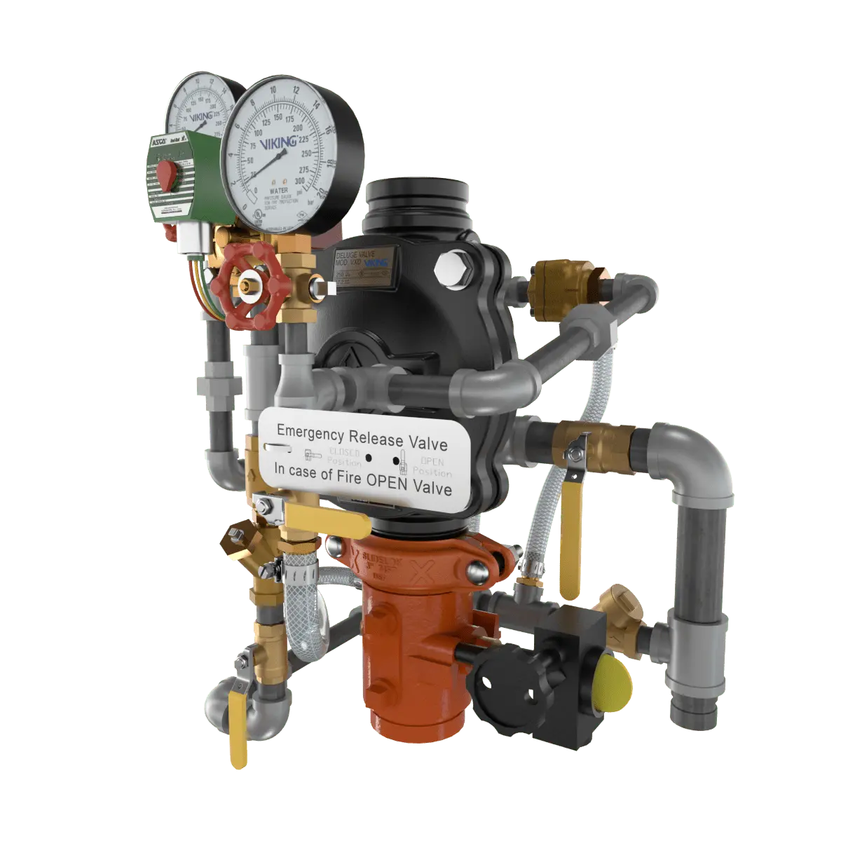 VXD PTR Deluge System With Electric Release Pre Trimmed Riser by Fire Protection Parts